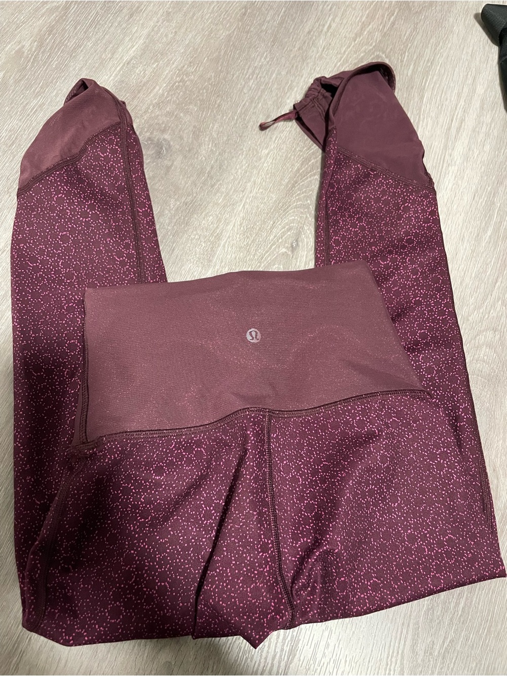lululemon athletica Maroon Patterned High-Rise Leggings